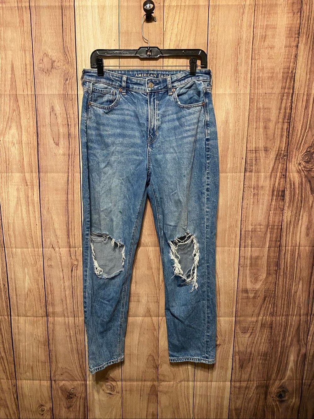 American Eagle size 8 short distressed blue jeans denim Stigrid